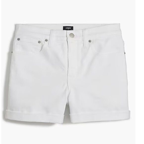 J. Crew Factory Classic White Denim Shorts size 24 NWT - Picture 1 of 9